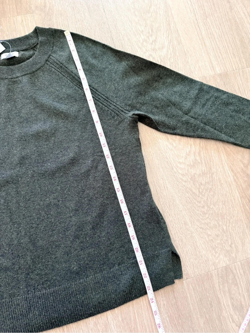 J. Crew Crewneck Sweater in Dark Olive Green